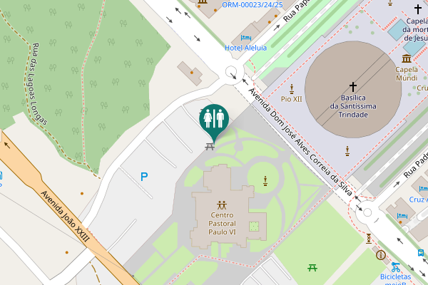 Map showing location of Fátima Toilet