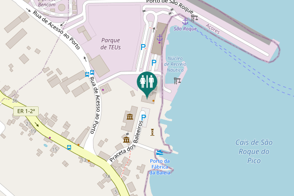 Map showing location of Rua do Poço 18 Toilet