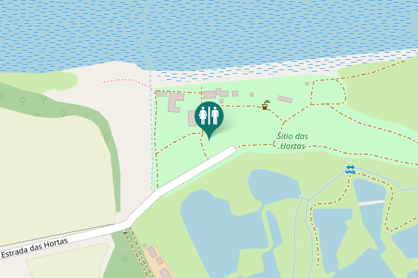 Map showing location of Estrada das Hortas Toilet