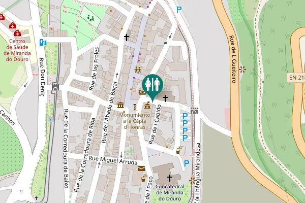 Map showing location of Praça de la Mezericórdia Toilet