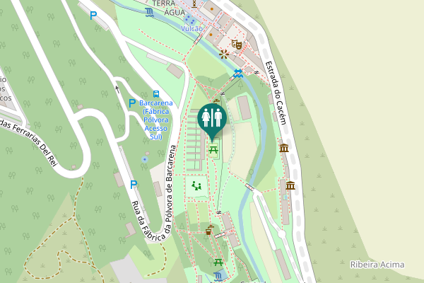 Map showing location of Rua da Fábrica da Pólvora de Barcarena Toilet