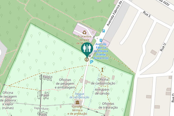 Map showing location of Avenida Fábrica da Pólvora Toilet