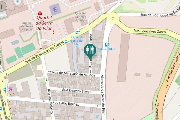 Map showing location of Rua de Dionísio Pinho 80 Toilet