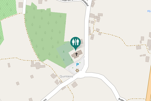 Map showing location of Avenida do Divino Salvador Toilet