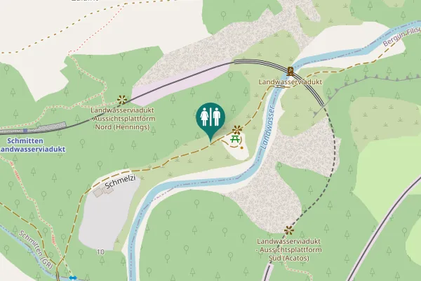 Map showing location of Schmelzi Toilet