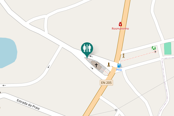 Map showing location of Barcelos Toilet