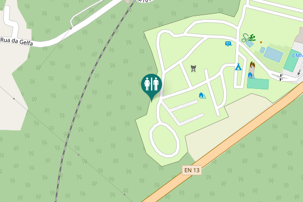 Map showing location of EN 13 Toilet