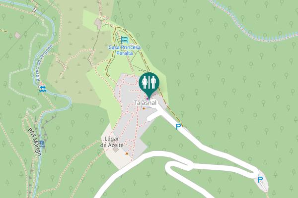 Map showing location of Lousã Toilet