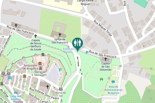 Map showing location of Rua Fonte da Rainha Toilet