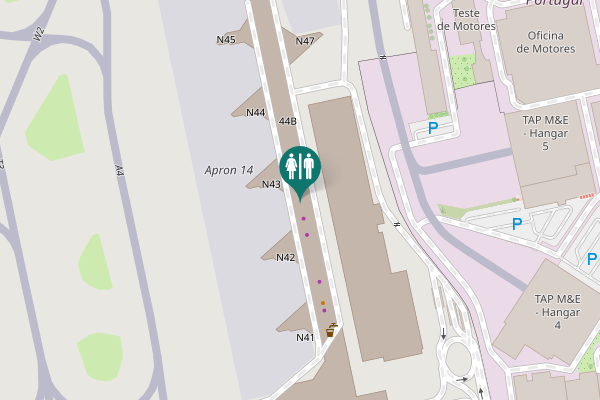 Map showing location of Rua F Toilet