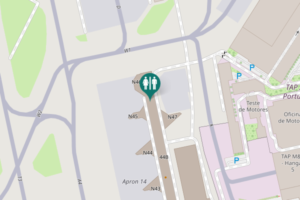 Map showing location of Rua C Toilet