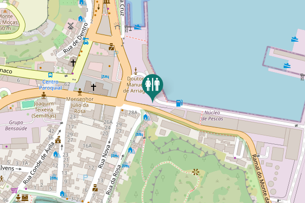 Map showing location of Largo Doutor Manuel de Arriaga Toilet