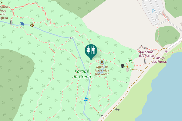 Map showing location of Grena Trails Toilet