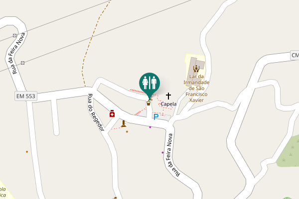 Map showing location of São Martinho de Mouros Toilet