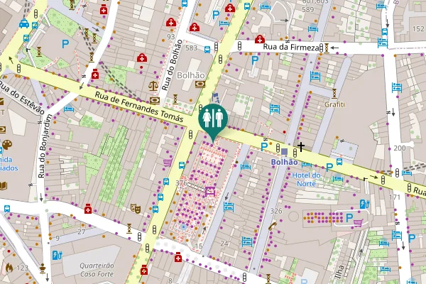 Map showing location of Galeria Norte Toilet