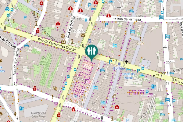 Map showing location of Galeria Norte Toilet