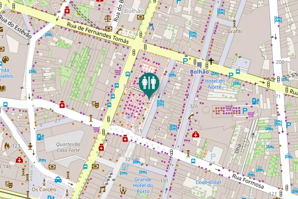 Map showing location of Rua de Alexandre Braga 65 Toilet