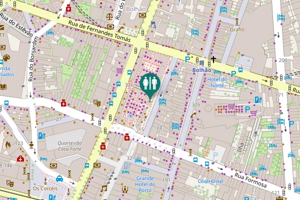 Map showing location of Rua de Alexandre Braga 61 Toilet