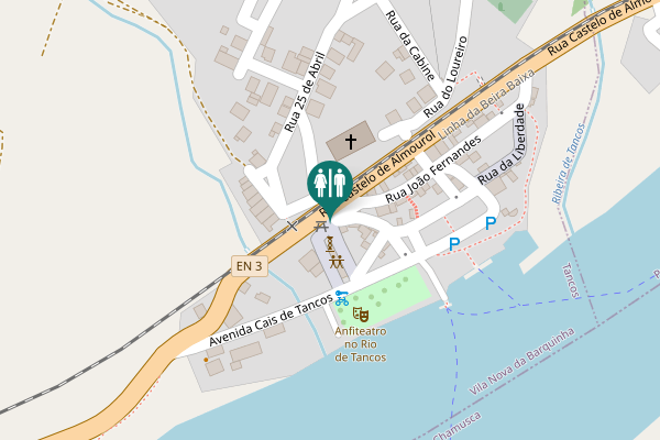 Map showing location of Rua da Escola Velha Toilet