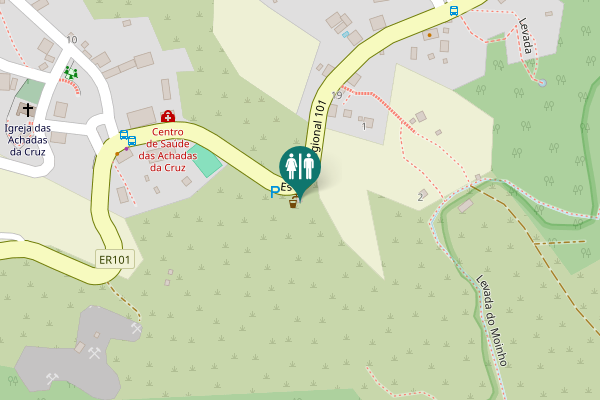 Map showing location of Estrada Regional 101 Toilet