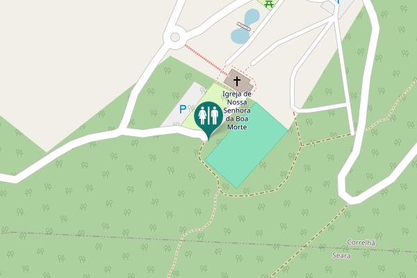 Map showing location of Ponte de Lima Toilet
