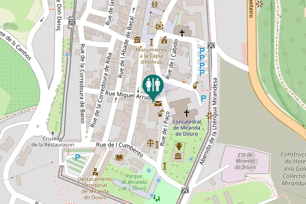 Map showing location of Rue Miguel Arruda Toilet