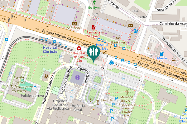 Map showing location of Alameda Professor Hernâni Monteiro Toilet
