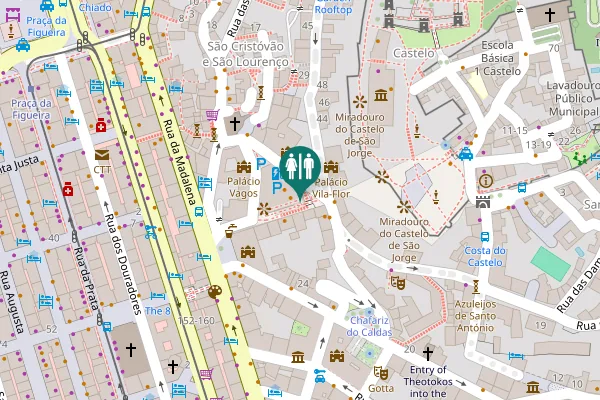 Map showing location of Travessa do Chão do Loureiro Toilet