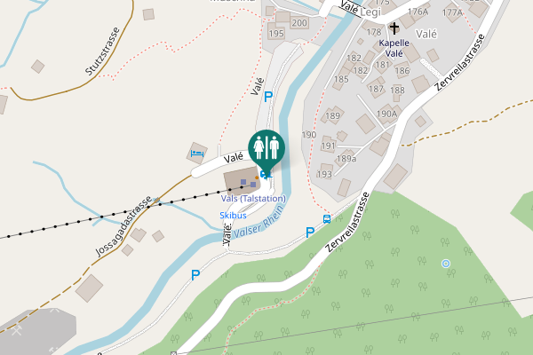 Map showing location of Valé 193 Toilet