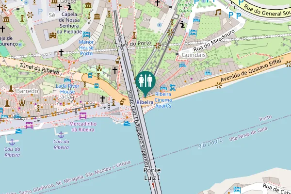 Map showing location of Avenida de Gustavo Eiffel Toilet