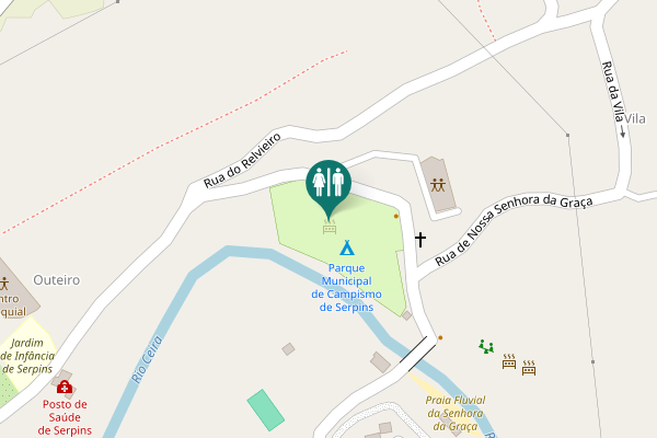 Map showing location of Lousã Toilet