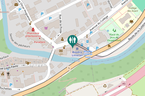 Map showing location of Avenue du Collège 1-3 Toilet