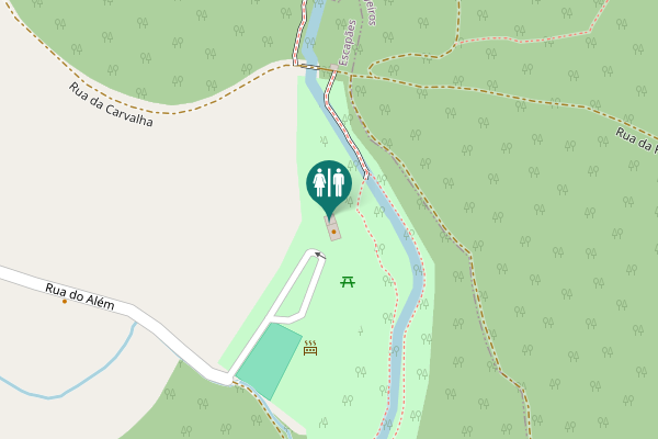 Map showing location of Rua da Fonte Boa Toilet