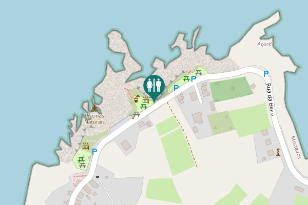 Map showing location of Rua da Beira Mar de Baixo Toilet
