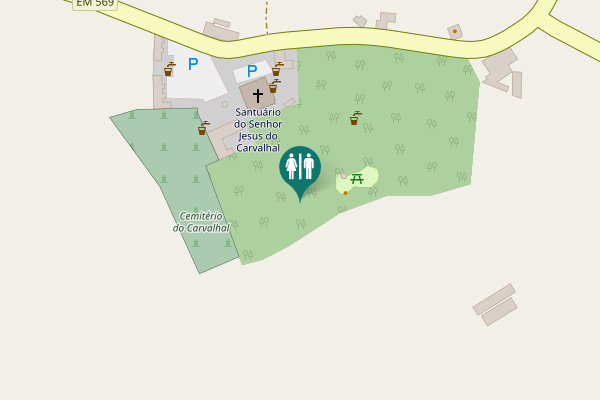 Map showing location of EM 569 Toilet