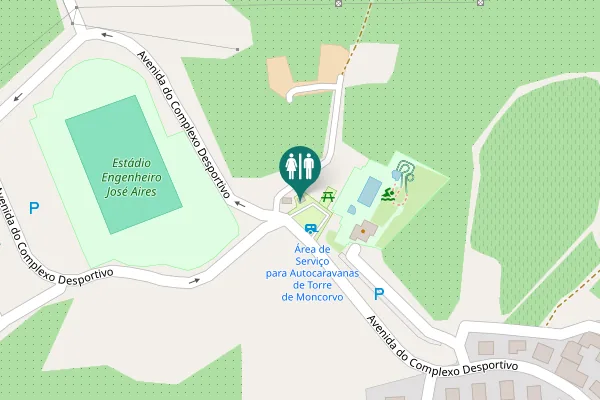 Map showing location of Avenida do Complexo Desportivo Toilet