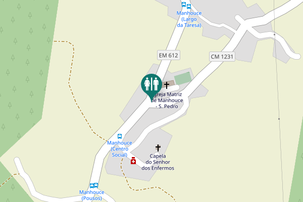 Map showing location of CM 1231 Toilet