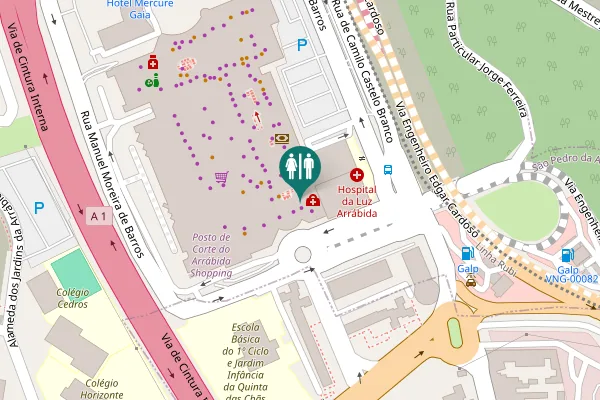Map showing location of Praceta de Henrique Moreira 244 Toilet