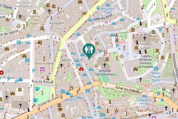 Map showing location of Rua dos Mercadores 112 Toilet