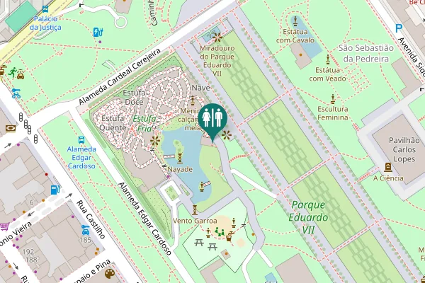 Map showing location of Lisbon Toilet