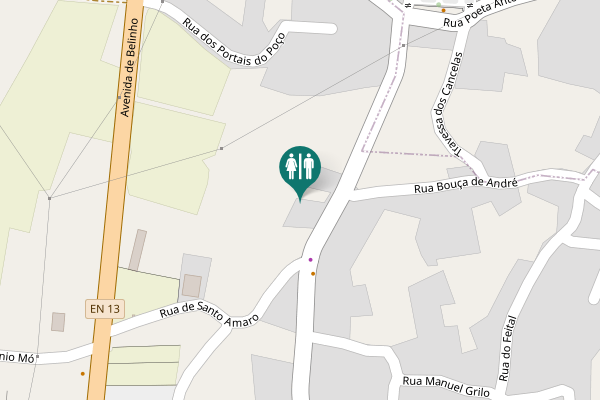 Map showing location of Rua Padre Avelino Alves Sampaio Toilet