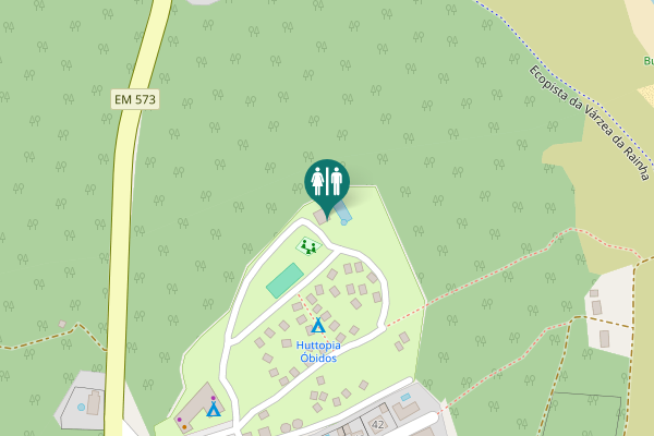 Map showing location of Ecopista da Várzea da Rainha 42 Toilet