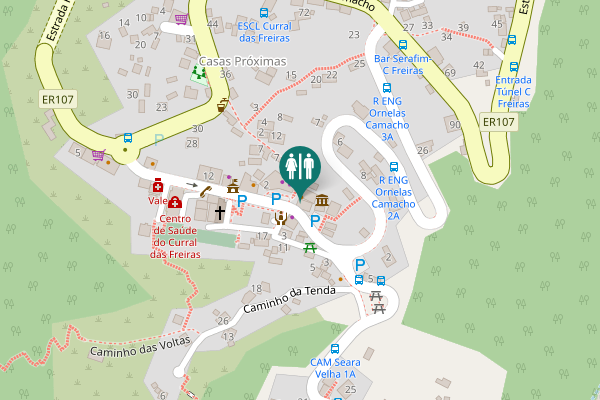 Map showing location of Estrada Cónego Camacho 2 Toilet