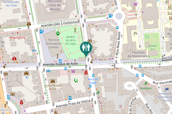 Map showing location of Lisbon Toilet