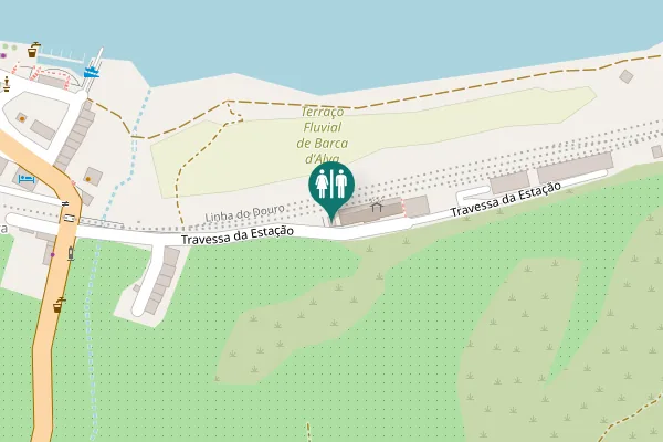 Map showing location of Travessa da Estação Toilet