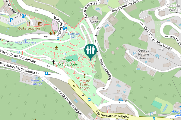 Map showing location of Rua das Murtas Toilet