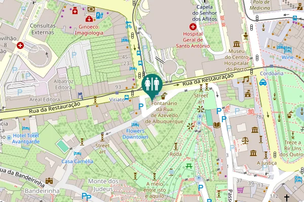 Map showing location of Largo do Viriato Toilet
