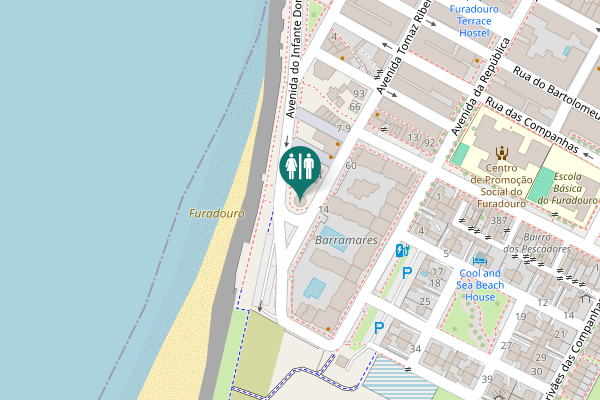 Map showing location of Ovar Toilet