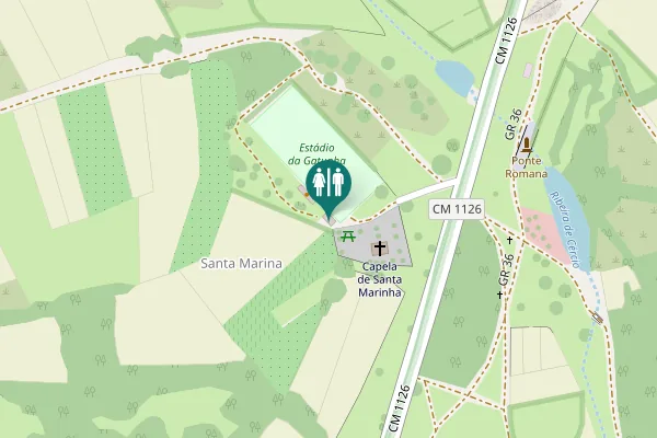 Map showing location of CM 1126 Toilet