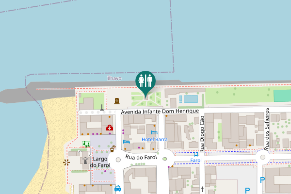 Map showing location of Avenida Infante Dom Henrique Toilet